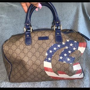 Gucci Limited Edition American Flag Boston Bag
